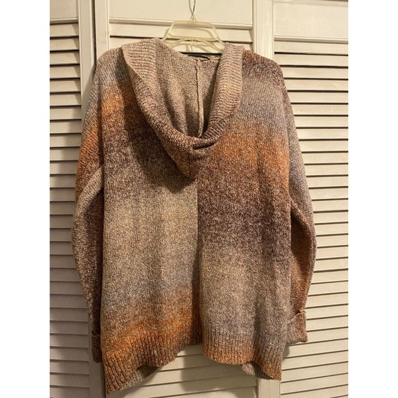 Cythia Rowley Women's Knit Cardigan Sweater with Hood Size L - Picture 2 of 3